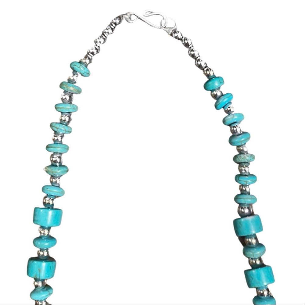 NATIVE AMERICAN Handmade Necklace & Earrings Set - Picture 4 of 4